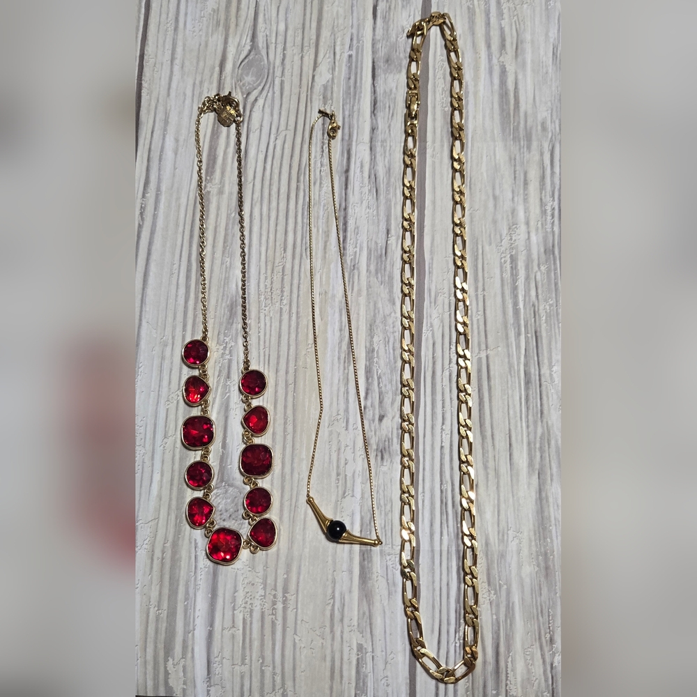 Monet Necklaces Lot Of 3